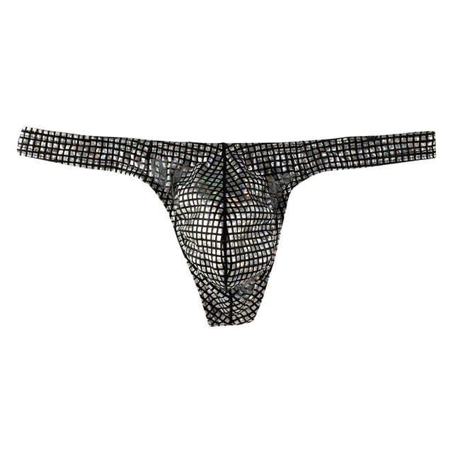 Penkiiy String Transparent pour Hommes g-Strings Bikini sous-Vêtements en Maille Transparente String pour Homme G Noir