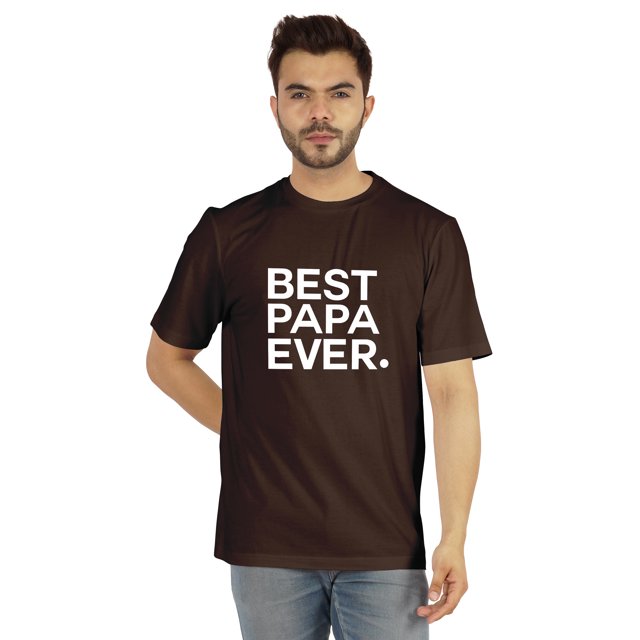 Inkmeso T-Shirt à Col Rond pour Hommes avec Imprimé Graphique Best Papa Ever.€ T-Shirt pour la Fête des Pères