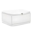 thumbnail image 1 of Graflsoa Foldable Translucent Storage Box for Clothes, Toys, and Bedding - 13L Capacity, White, 30x28x15cm, Space-Saving Design, 1 of 7