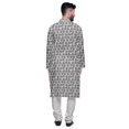 thumbnail image 3 of Atasi Printed Long Asymmetric Kurta Pajama Set For Men Party Wear Clothing, 3 of 4