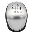 thumbnail image 1 of For Ford Gear Shift Knob Manual Shifter Black White ABS Leather Design, 1 of 9