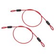 thumbnail image 1 of Uxcell Vinyl Coated Stainless Steel Cable with Loops, Flexible Wire Rope Security Chain Lanyard Lock for Outdoor Lighting Red 1/8" 1.6ft, 1 of 7