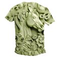 thumbnail image 4 of Weiqiqre T-shirt Homme Décontracté Relief Imprimé Graphique Tee Extérieur Quotidien Vacances Manches Courtes Col Rond Chemise pour Quotidien, Extérieur, Rue et Stations de Vacances, 4 of 6
