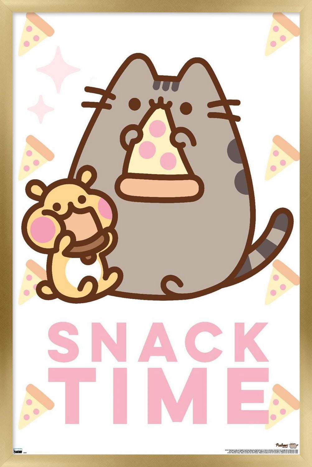 Pusheen - Snack Time Wall Poster, 14.725" x 22.375" Framed