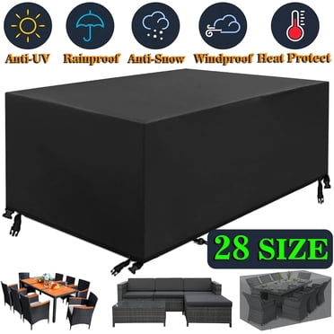 SHELTUSE Patio Furniture Covers Waterproof Outdoor Sectional Furniture Set Cover, Rectangular Table Chair Sofa Covers, Dust Proof Furniture Protective Cover Large 50+Sizes Available