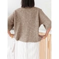 thumbnail image 3 of Gupgi Knitted Crop Cardigan for Women Short Sleeve Button Down Sweater Solid Color Ribbed Tops, 3 of 7