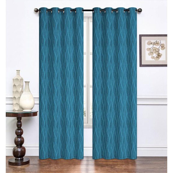 Safdie & Co. Curtain Jacquard 54X84L Teal Lennox