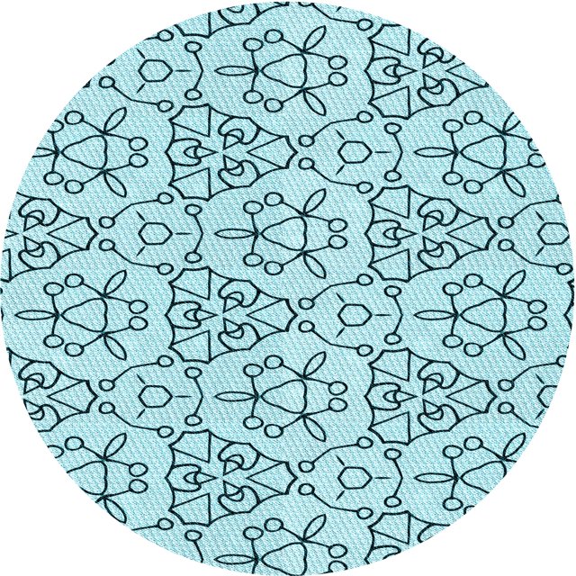 Ahgly Company Machine Washable Indoor Square Transitional Seafoam Green Area Rugs, 3' Square
