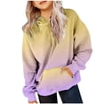 thumbnail image 1 of MIASHUI Girls Sweatshirt Tops Gradient Long Sleeve Oversized Hoodies Pullover,Light Purple,4-5 Years, 1 of 7