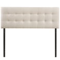 thumbnail image 4 of Modway Emily Tufted Button Linen Fabric Upholstered Queen Headboard in Ivory, 4 of 4