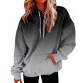 thumbnail image 1 of Penkiiy Chandail à Capuche pour Femmes Manches Longues Décontracté Imprimé Col Rond Gris Y2K Vêtements, 1 of 4