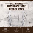 thumbnail image 2 of Rugged Ranch Wall Mounted Rustproof Steel Sheep & Goat Livestock Hay Feeder Rack, 2 of 7