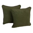 thumbnail image 1 of 18-inch Double-corded Solid Microsuede Square Throw Pillows with Inserts (Set of 2) - Hunter Green, 1 of 2