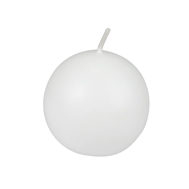 Zest Candle CBZ-014 6-Piece Ball Candles 3-Inch Whit White 6 Count