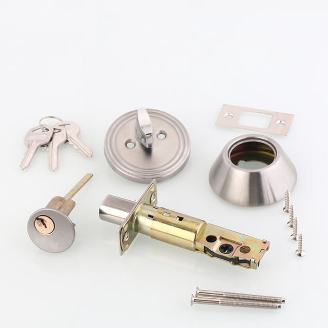 Serrures Bouton de Porte avec 3 Clés Poignée d'Intimité Chambre Salle de Bain Serrures de Poignée Acier Inoxydable Poli Ensemble de Boutons de Porte Intérieur Poignée de Porte Verrouillable