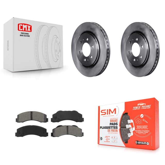 Transit Auto Front Disc Brake Rotors and Semi-Metallic Pads Kit for Car Ford F-150 Expedition Lincoln Navigator K8S-100155