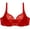 Rouge, variante sur matoen Soutien-Gorge Sans Armature pour Femmes Mode Aguichant en Dentelle Couleur Unie Respirant Soutien-Gorge Décolleté en V Profond Rassemblement Bretelles de Tous les Jours