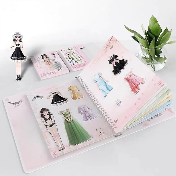 Déguisement Magnétique Enfants Drôle Princesse Poupée en Papier Aimant Jeu de Rôle Jouet Enfants Fille Cadeau Créatif