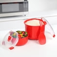 thumbnail image 2 of Sistema Microwave Rice Cooker (2.6L) & Round Microwave Food Container (915ml) Set, Food Containers with Steam-Release Vents, BPA-Free, 2 Count, 2 of 6