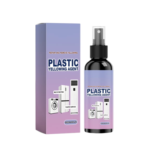 Aqestyerly Plastic Yellowing Remover Spray for Faded Yellowed Plastic On Home Appliances Washing Machine Air Conditioner 100Ml