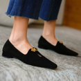 thumbnail image 5 of LSLJS Women's Shoes Low Heels Toe Casual Solid Color Nubuck Leather Flat Sandals, 5 of 5