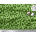 thumbnail image 3 of Soimoi Green Heavy Canvas Fabric Dots & Circle Geometric Printed Fabric 1 Yard 58 Inch Wide, 3 of 5