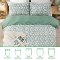 thumbnail image 3 of Gogreen Queen Duvet Cover Set, Soft & Breathable Microfiber 3 Pieces Queen Bedding Sets, Pattern Queen Comfy Duvet Cover Set, with Zipper Closure (Queen), 3 of 8