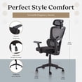 thumbnail image 3 of JOMEED Chaise Pivotante à Dossier Haut avec Hauteur Réglable pour la Maison et le Bureau, 3 of 12