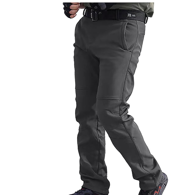 Mikilon Waterproof Windproof Hiking Outdoor Pants Mounting Plush for Warmth Trousers