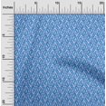 thumbnail image 2 of oneOone Velvet Medium Blue Fabric Asian Block Sewing Material Print Fabric By The Yard 58 Inch Wide, 2 of 5