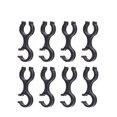 thumbnail image 2 of 8pcs Alpenstock Handcuffs Shape Clips Housing Hose Guide for Outdoor Walking Stick (Black), 2 of 9