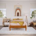 thumbnail image 2 of Pasadena 12 Pouces Lit Simple en Bois Massif, Base de Lit Plateforme, Couleur Caramel Pâle, 2 of 10
