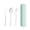 Green, variant on Stainless Steel Travel Cutlery Set – Reusable Knife Fork Spoon Flatware with Portable Plastic Storage Case for Office Lunch, Picnic, Camping, and Daily Dining