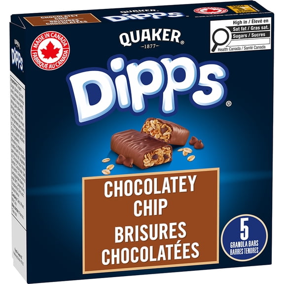 Quaker Dipps Barres tendres Brisures chocolatées 5 unités