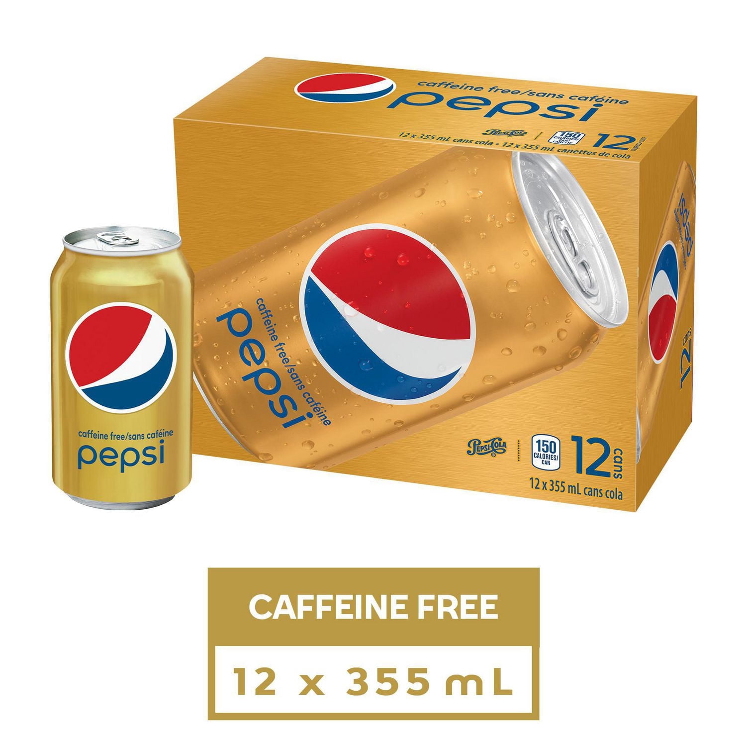 Discontinued Boisson gazeuse Pepsi Sans caféine, 355 mL, 12 canettes