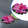 thumbnail image 4 of 18cm Artificial Water Lily Floating Lotus Flower Pond Aquarium Decor Multicolor, 4 of 8
