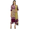 thumbnail image 1 of Atasi Straight Designer Kurta With Short Palazzo Pant Salwar Kameez With Dupatta, 1 of 4