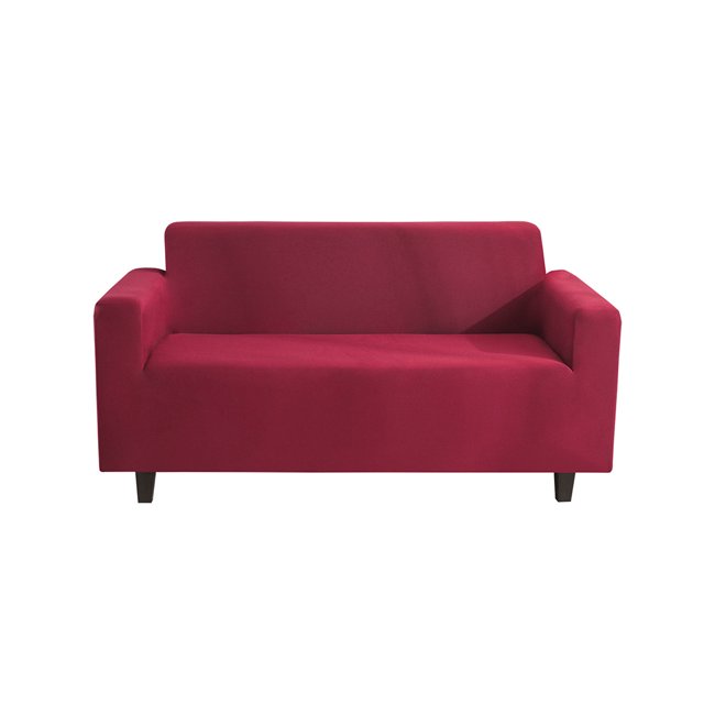 maskred Sofa Cover Elastic All-inclusive Sleeve Dust-proof Slipcover Scratch-resistant Covers Protector Full Coverage Home Decor Wine red XL