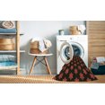 thumbnail image 2 of Ahgly Company Tapis d'Intérieur Lavable à la Machine, Carré, Transitionnel, Rouge Nuit, Tapis de Zone, 6 Pieds Carré, 2 of 7