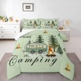 thumbnail image 2 of Erosebridal Camper Bedding Toddler Comforter Set, Cartoon RV Car Down Comforter, Happy Camping Decor, Reversible 2-Piece, 2 of 7