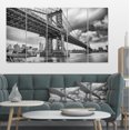 thumbnail image 1 of Pont de Manhattan en Ombre Grise - Impression sur Toile, 1 of 3