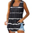 thumbnail image 1 of Birdeem T-Shirt Sans Manches Mode Femme Col Carré Confortable Ample Blouse Décontractée, 1 of 5