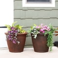 thumbnail image 2 of Sunnydaze Weather-Resistant Double-Walled Anjelica Outdoor Flower Pot Planter - 24" - Rust Finish - 4pk, 2 of 10