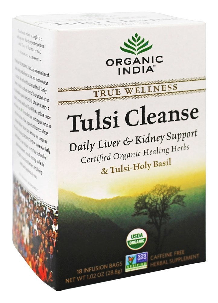 Organic India - Tulsi Cleanse Tea Stress Relieving & Detoxifying - 18 Tea Bags