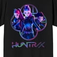 thumbnail image 2 of KPop Demon Hunters Huntr X Capture Color Adult Black Crew Neck Short Sleeve T-shirt-Large, 2 of 3