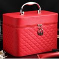 thumbnail image 2 of Travel Makeup Bag Fashion Top Handle Large Capacity Makeup Case Cosmetic Bag, 2 of 8