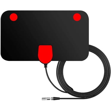 Antenne de Télé Numérique Intérieure HD Amplifiée, Longue Portée de 330 Miles, Antenne Prenant en Charge 4K 1080p Fire Stick et Tous les Téléviseurs, Antenne HDTV Intelligente Intérieure pour Chaînes Locales, Câble Coaxial VHF UHF-17 Pieds