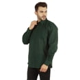 thumbnail image 4 of Bestman Chemise Imprimée pour Hommes à Manches Longues avec Poignets Chemise en Coton Flammé Tenue de Bureau, 4 of 7
