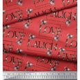 thumbnail image 2 of Soimoi Poly Georgette Fabric Floral Love Text Print Fabric by the Yard 52 Inch Wide, 2 of 5