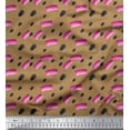 thumbnail image 1 of Soimoi Brown Poly Georgette Fabric Brush Stroke Abstract Printed Fabric 1 Yard 42 Inch Wide, 1 of 3